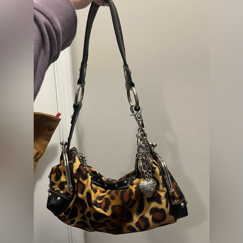 Kathy Van Zeeland Leopard Print Purse